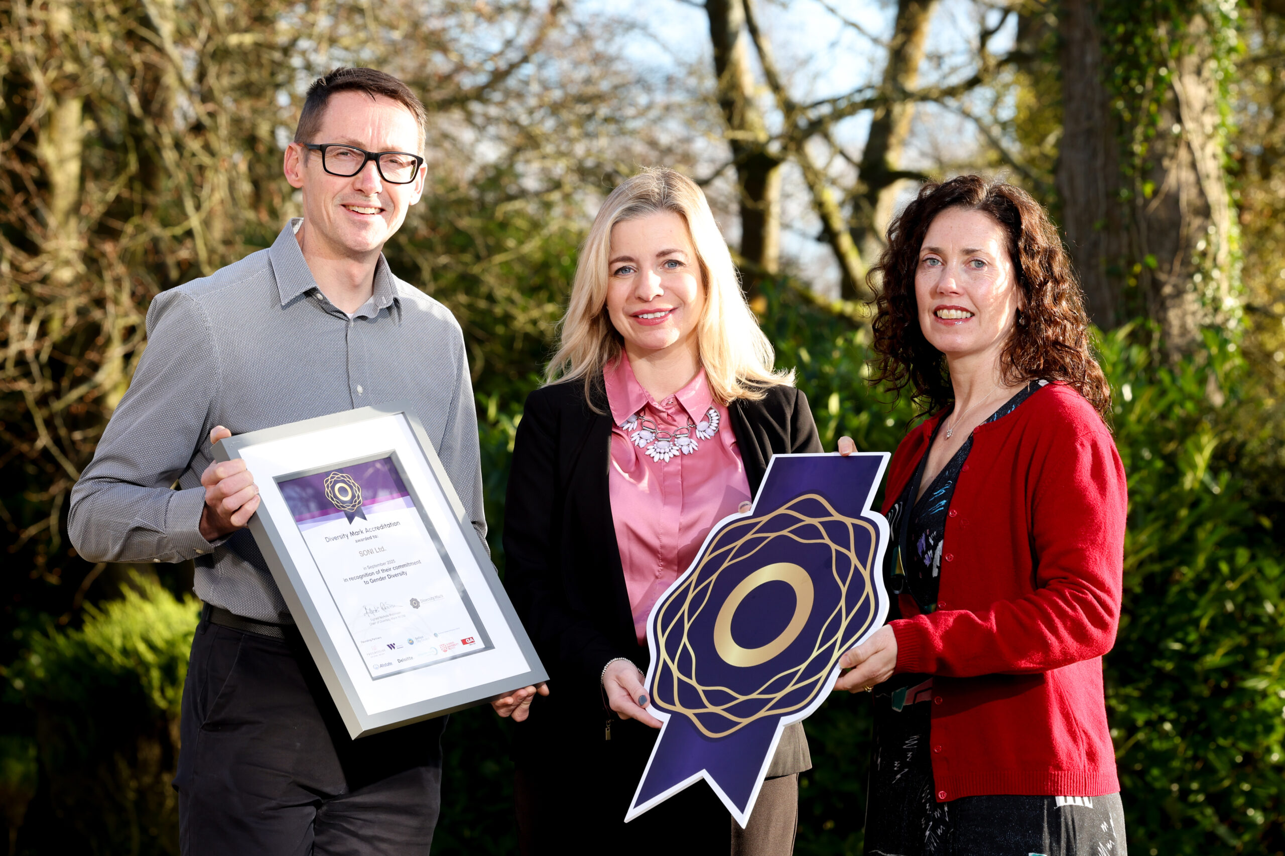 Divesrity Mark awarding SONI with their Diversity Mark Accreditation.